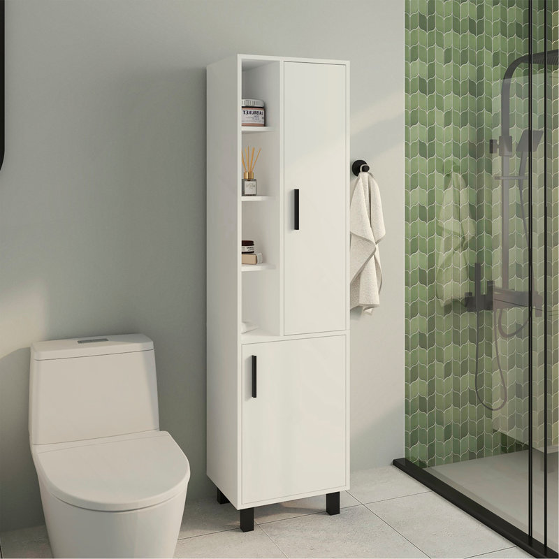 Armoire de rangement, 2 portes, 9 tablettes, 4 pieds