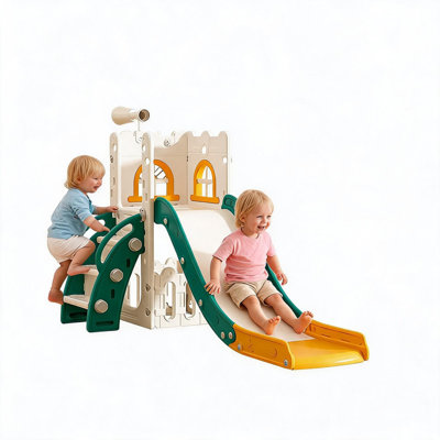 Ensemble de jeu 8-en-1, structure d'escalade autoportante pour jeu actif intérieur / extérieur