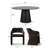 6 - Person Dining Table Sets With Round Table & 6 Upholstered Chenille Chairs-124881792-124881789