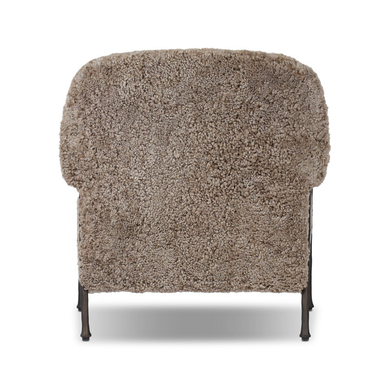 Gabriette Chair-Taupe Shearling, Taupe Shearling
