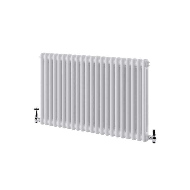 Uxbridge Horizontal Traditional Colosseum Radiator, White, 600mm H x 1010mm W x 70mm D