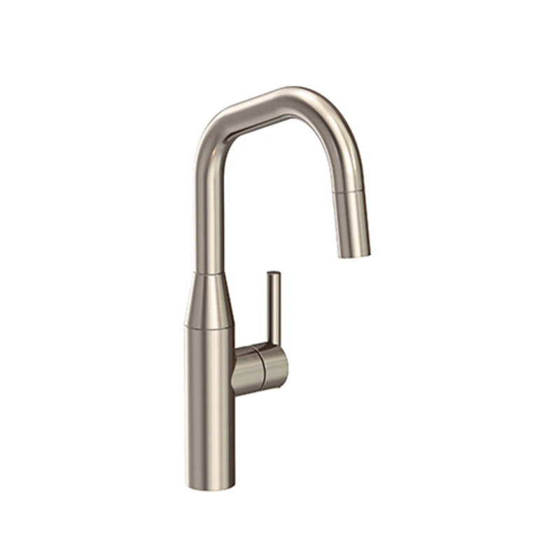 East Square Single Handle Pull Down Kitchen Faucet, Antique Nickel
