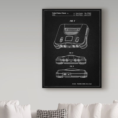 Manilo 'Nintendo' Drawing Print on Wrapped Canvas