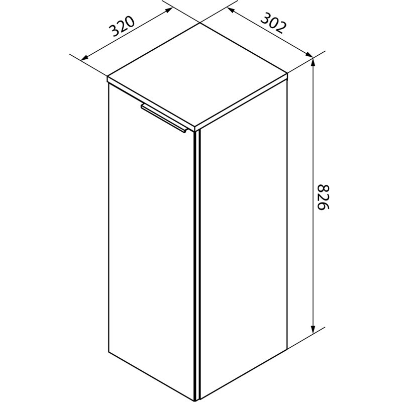 B.Brillant Mid-Sized Cabinet, White