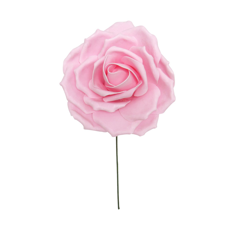 Large Foam Rose Stem, Light Pink, 12" H x 12" W x 6" D