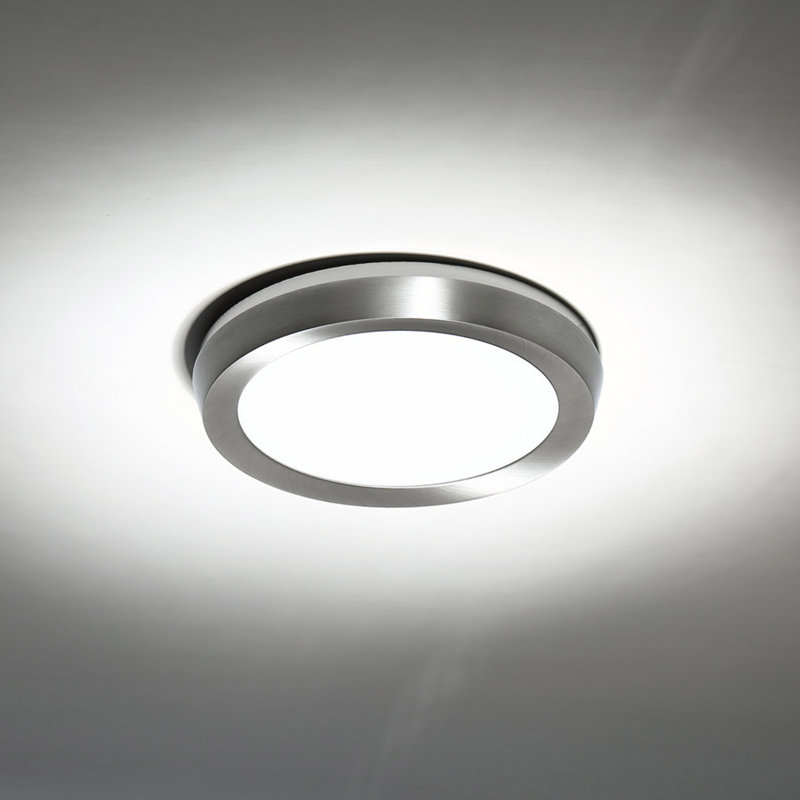 Plafonnier encastré à DEL Argo, H 1 po x l 7,5 po x P 7,5 po, Nickel brossé, 3500K