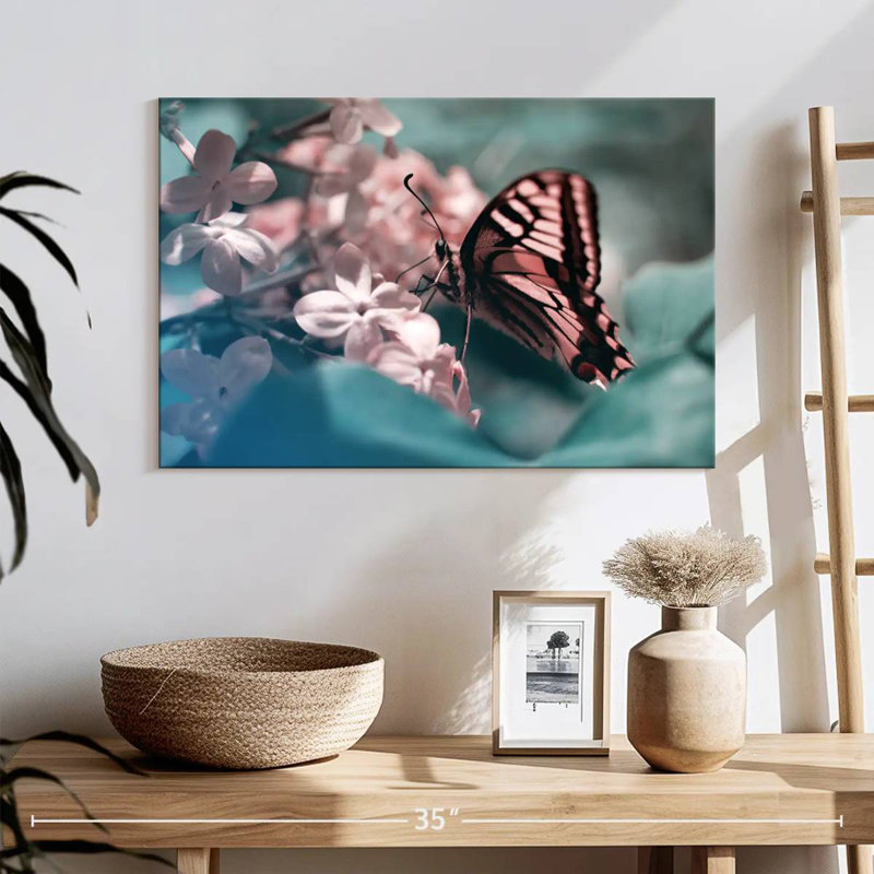 Brampt Pink Butterfly, 16" H x 24" W