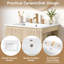 Meuble-lavabo mural simple flottant 24 po avec lavabo en céramique et rangement latéral ouvert 24 po