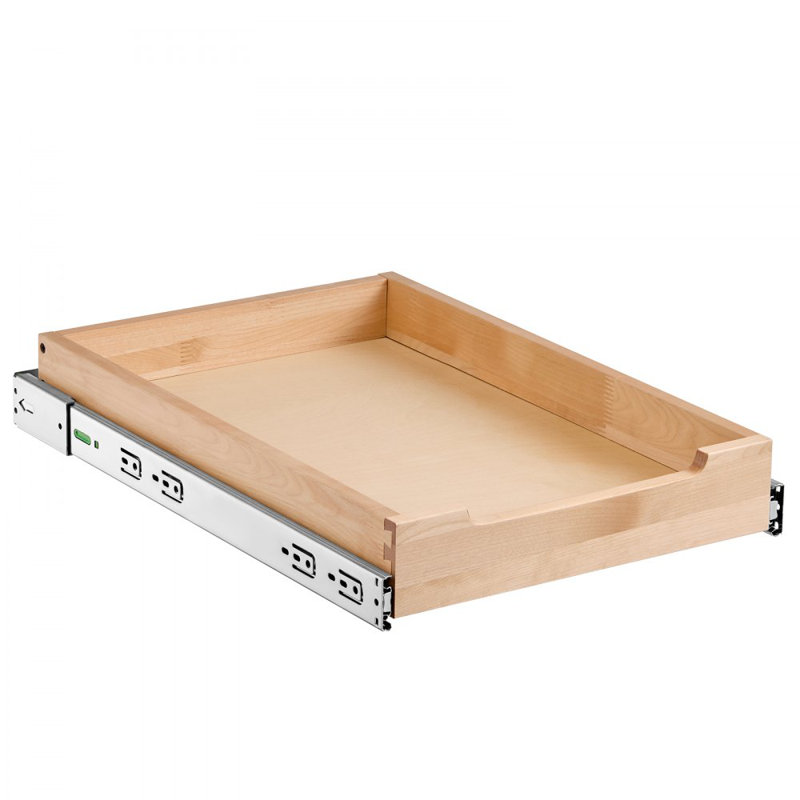 Pull Out Cabinet Organizer Soft Close Slide Out Shelf Wood Drawer 21"D, 7.6cm H x 38.1cm W x 55.1cm D
