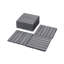 20 tuiles de terrasse à motif à rayures imbriquées, plancher carré en bois franc d'acacia gris clair 12 "x 12" pour patio, banc, bord de piscine