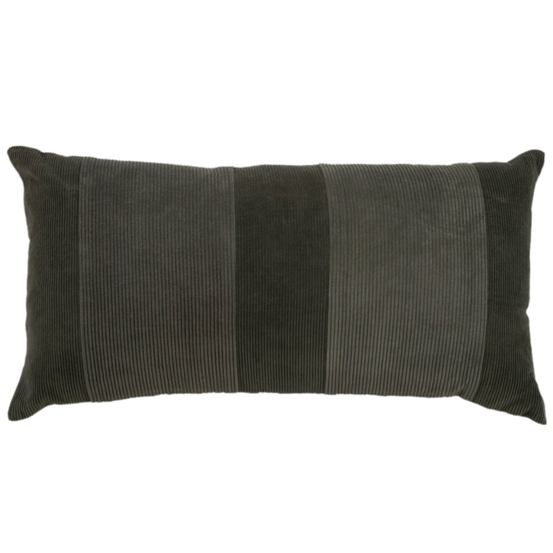  Cotton Velvet Throw Pillow, Gray