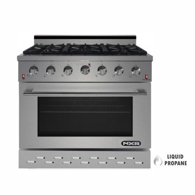 NXR Professional Ranges 36" 5.5 Cubic Feet Gas Free Standing Range