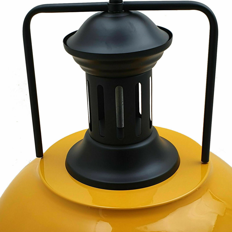 Craut 1 - Light Black Single Pendant, Yellow