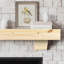 Tablette de manteau de cheminée en bois patiné 72 po avec corbeaux Kynsley-2093134647-2093134645