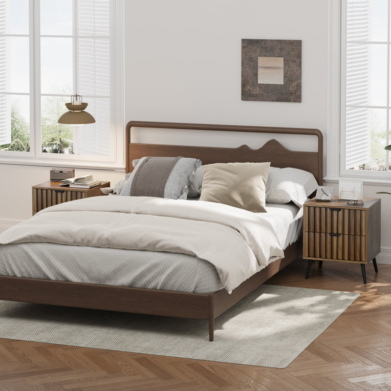 17.72cm W Solid Wood Bedside Table