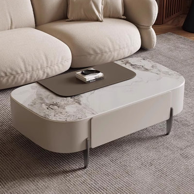 Light luxury and simple rock plate coffee table