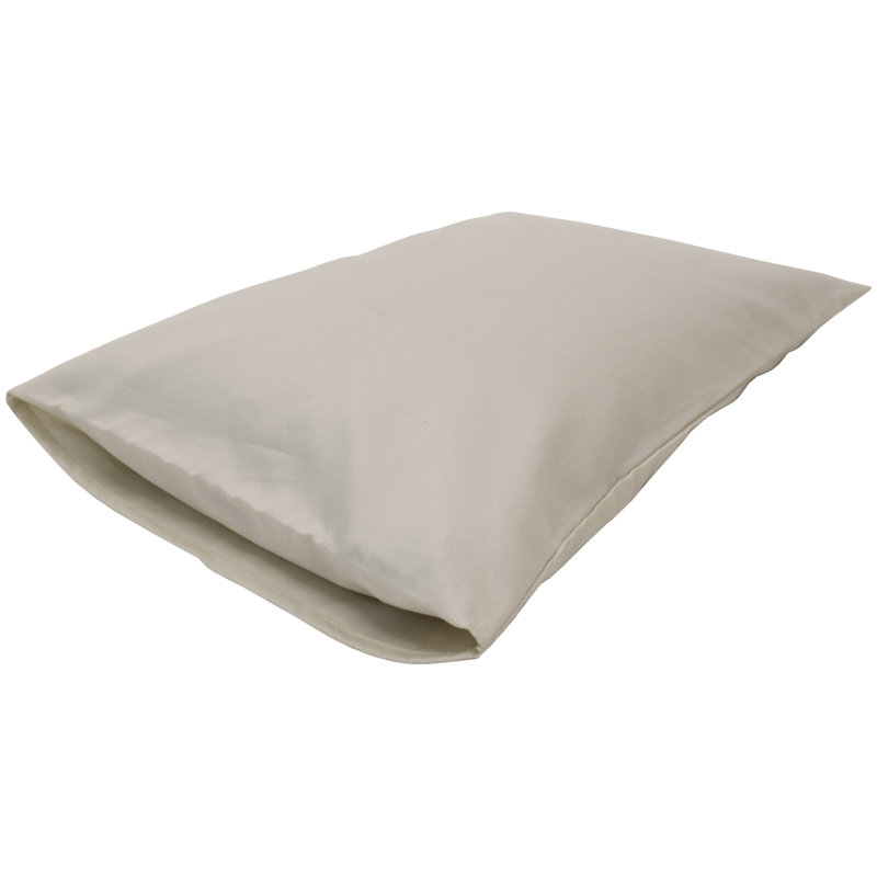 Soft Cotton Pillowcases with Enclosed Sleeve Design Breathable Pillow Case for Easy Removal, Standard, Organic Natural