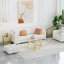 Table de bout avec pieds en acier inoxydable, table d'appoint pour le salon-1302502450