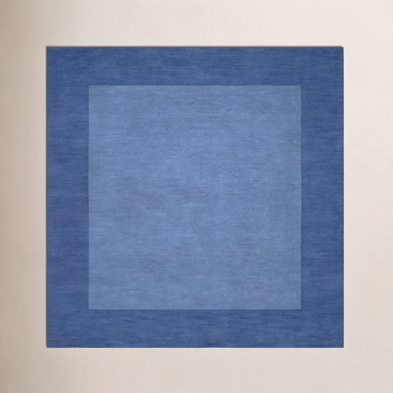 Tapis intérieur / extérieur en laine tissé à la main Dolma, Carré 9 pi 9 po