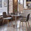 Table de salle à manger carrée en pierre frittée avec base en acier inoxydable-1513401144
