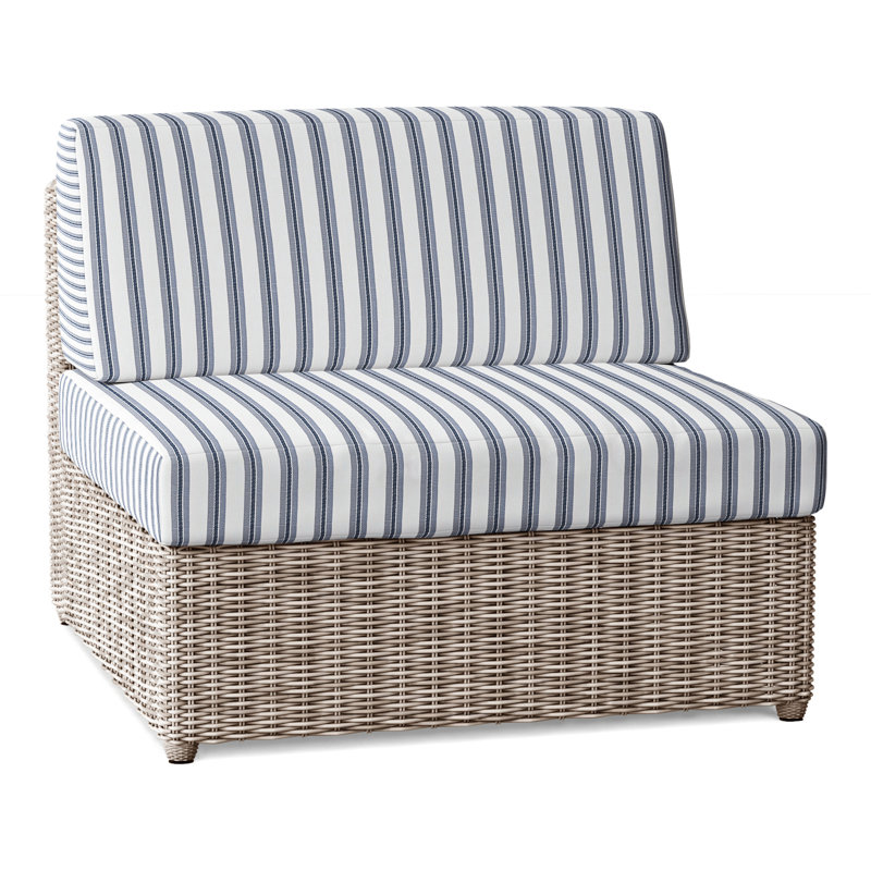 Sag Harbor Outdoor Armless Lounge Chair, Perigold Excel Denim, Sag Harbor Oyster