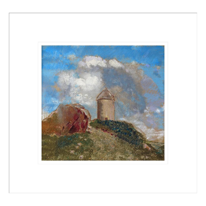 «Le Moulin a Vent» par Odilon Redon, impression giclée sur cadre, H 13,75 po x l 14,29 po