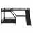 L-Shaped Bunk Bed With Loft Bed, Slide And USB Ports-1225423746