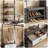 68" W -96" W  Closet System with 6 drawers with Wardrobe Racks-1539216756