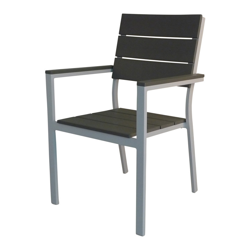 Faiyaz Stacking Patio Dining Armchair with Cushion