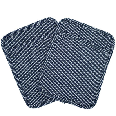 Paquet de 2 - Porte-casseroles de cuisine avec doublure matelassée épaisse et résistante à la chaleur avec néoprène et coton antidérapants