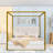 Upholstery Canopy Platform Bed with Headboard-81842946-81842948