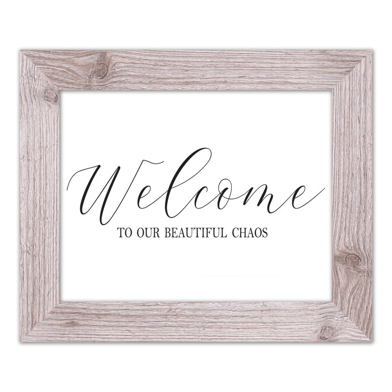 Welcome Welcome Chaos, reproduction encadrée, H 11 po x l 14 po x P 0,75 po