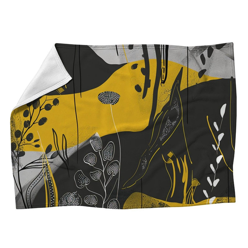 Jeté en laine polaire Botanical, L 50 po x L 60 po