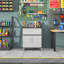Armoire à outils en métal robuste et durable pour le garage avec roues - Armoire de rangement mobile robuste avec 1 tiroir et 2 portes verrouillables, armoire de rangement à outils roulante-225395428