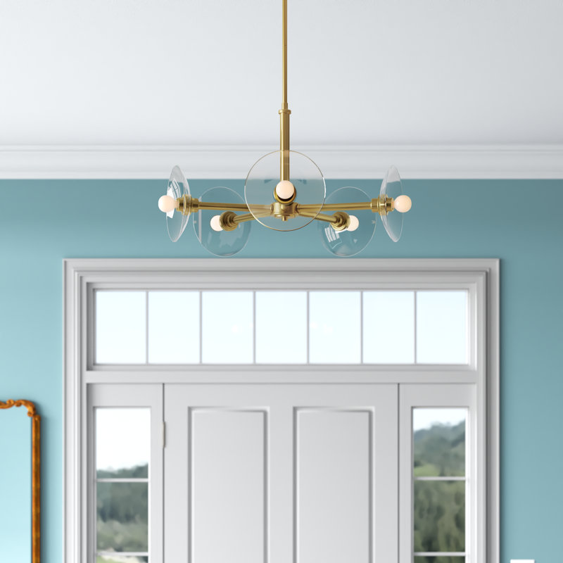 Asberry 5 - Light Dimmable Sputnik Modern Linear Chandelier