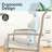 Outdoor Dining Chairs Of 2 Weather Cream Color Metal Frame Stackable Breathable For Garden Patio Porch 22.1"L X 25.2"W 36"H In Quick - Drying Poolsides-24932152-24932165