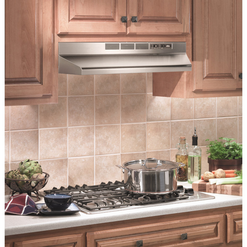 Broan-NuTone 36" Steel 190 CFM Ductless (Non-Vented) Under Cabinet Range Hood with Charcoal Filter, Stainless Steel