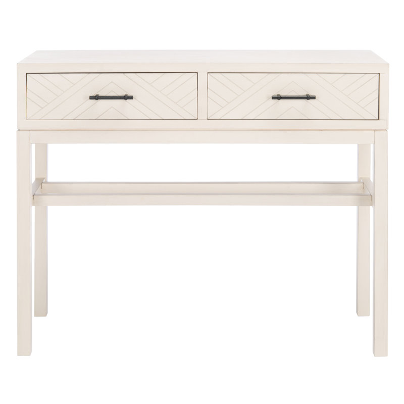 Alayssa 35.5'' Console Table, Distressed White
