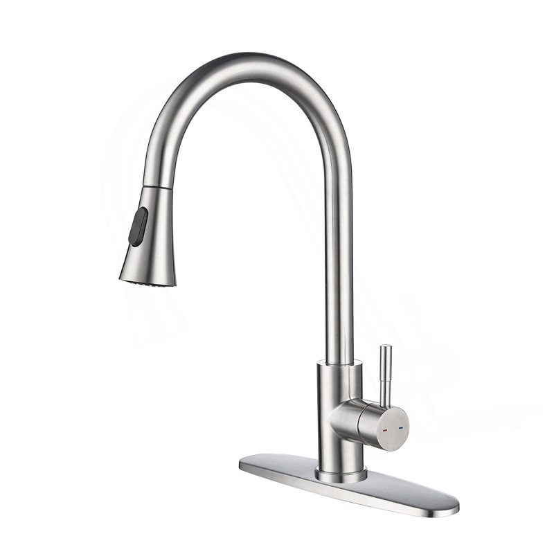 Kitchen Faucet With Pull Out Spraye, Brushed Nickel