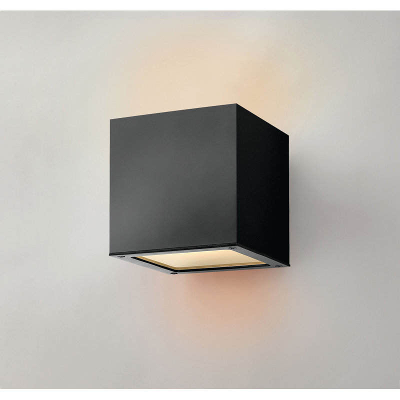 Kube Andi-Mia Integrated LED Outdoor Flush Mount, Satin Black