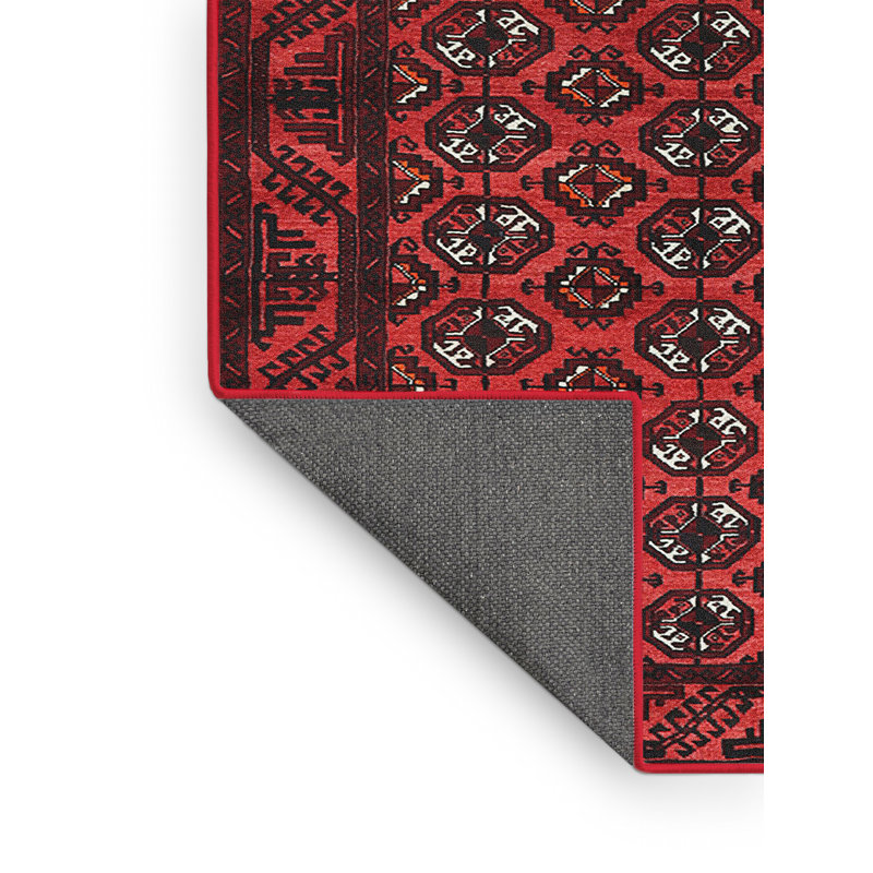 Tapis de style oriental rouge, Rectangle 5 pi x 8 pi