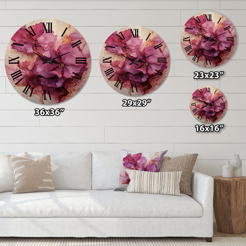 Horloge murale en bois massif Patrisio, Moyenne