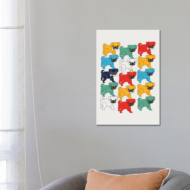 Pugs, 66.04cm H x 45.72cm W