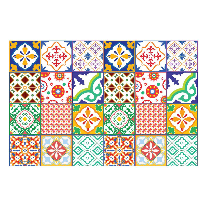 Emila 15cm W x 15cm L PVC Peel and Stick Mosaic Tile