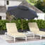 Parasol de patio 9 'avec inclinaison et manivelle - Auvent double couche pour l'extérieur pour terrasse de jardin Système de bouton-poussoir gris foncé Jardins, terrasses, piscines