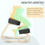 Ergonomic Kneeling Chair, Wood Kneel Stool, Black-1520273703