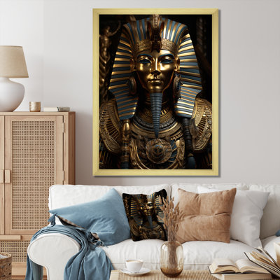 Égypte, pharaon doré sur toile