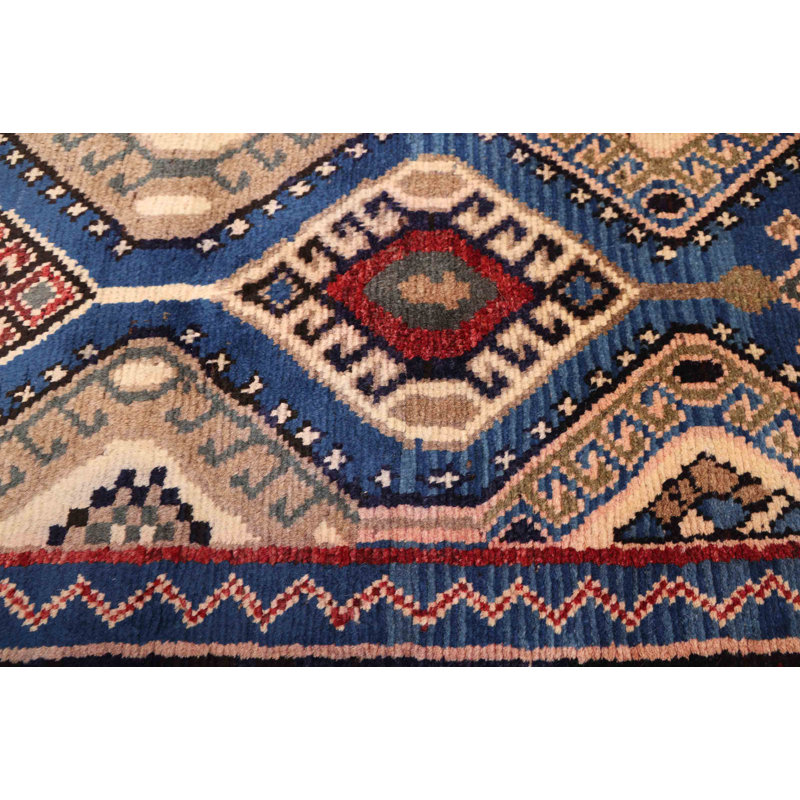 Tapis bleu Melis Vintage 4 pi 0 po x 6 pi 7 po