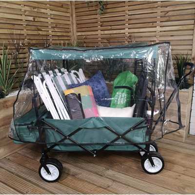 Samuel Alexander 100cm W Plastic Lockable Deck Box with Wheels in Green
