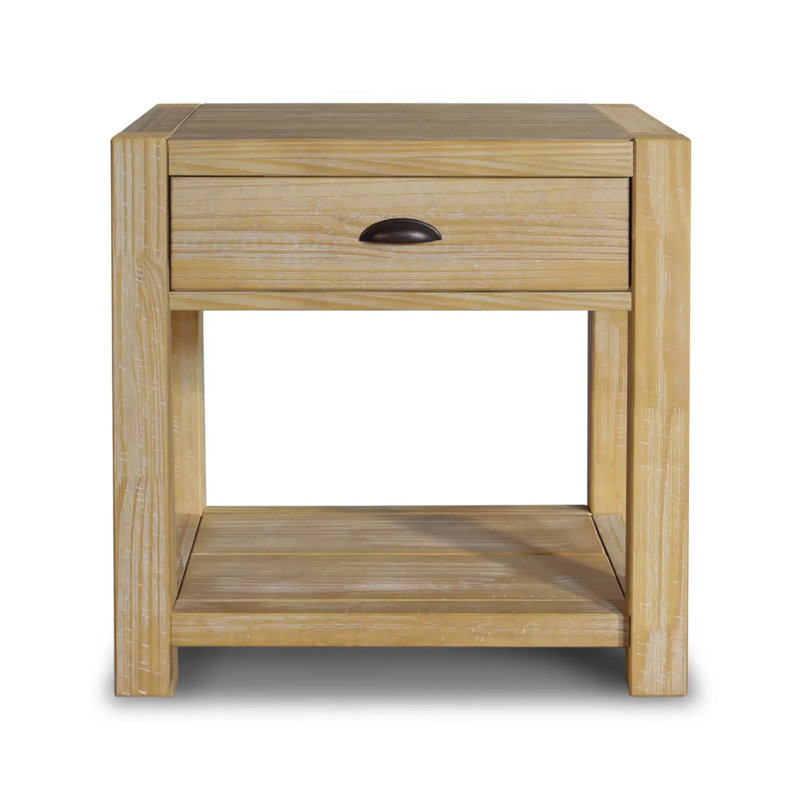 Montauk Solid Wood End Table, Driftwood